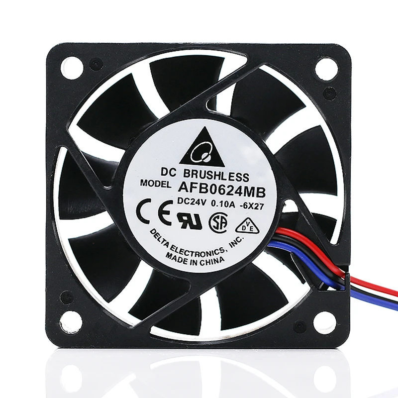 New AFB0624MB 6015 6CM 24V 0.10A drive fan 3-wire original plug