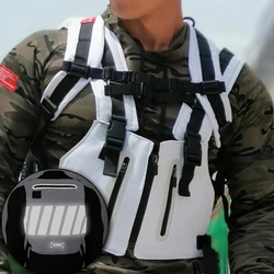 Gilet riflettente ad alta visibilità Wasitcoat per corsa ciclismo gilet ad alta visibilità con tasche giacca nero bianco per giochi di Paintball