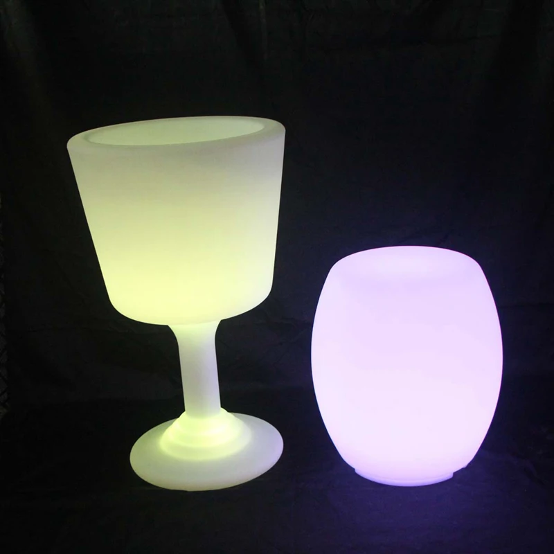 L45*W45*H75cm Colorful Changeable Led Luminous Flashing Winebowl Pot illuminated Wineglasses Planter Pots Free Shipping 1pc