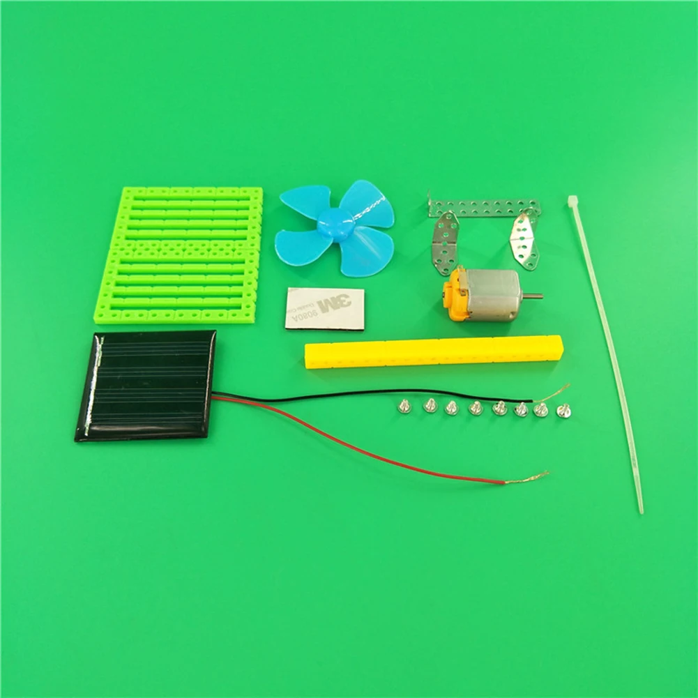 New DIY Solar Powered Electric Fan Physics Circuit Experiment Kit Education Kids Toy Student Physical