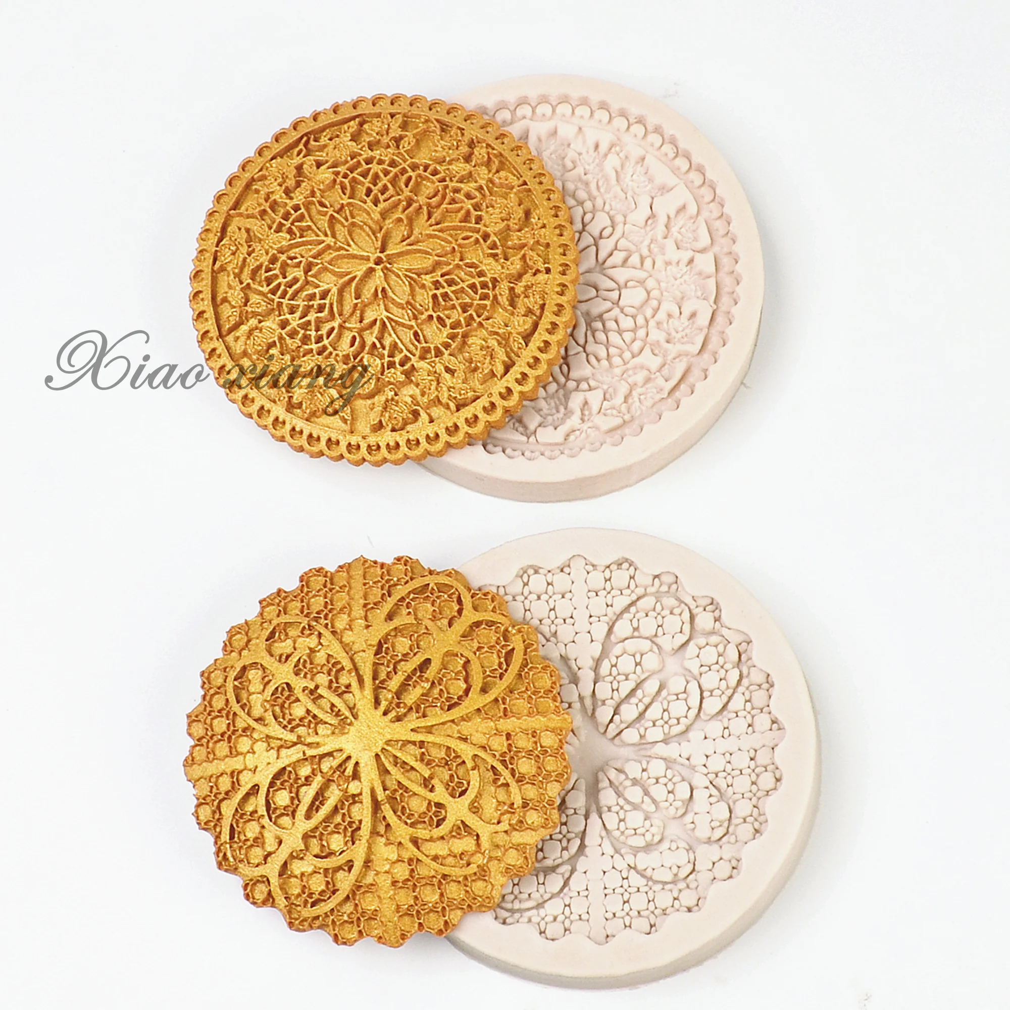 DIY Lace Flowers Shape Silicone Fondant Molds Cake Border Decoration Chocolate Mould Pastry Kitchen Baking Accessories