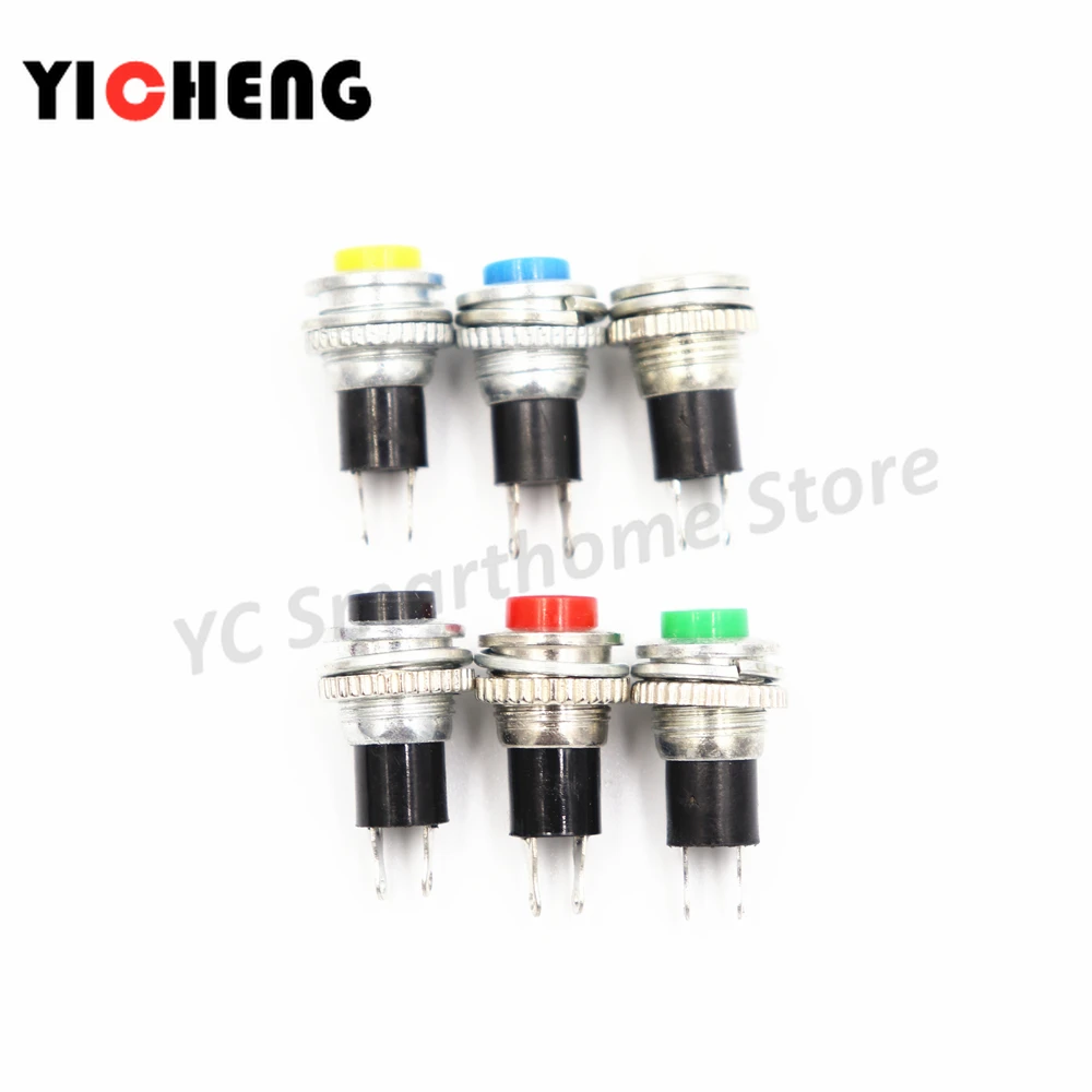 6Pcs 10MM small button DS-316 314 lock-free self-reset doorbell horn round power jog key switch