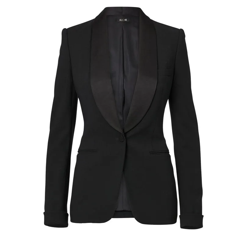 Imagem -02 - Tesco-fatos de Xale Preto Feminino Blazer Macacão Fantasias Blazer com Calças Personalizados Convidados do Casamento