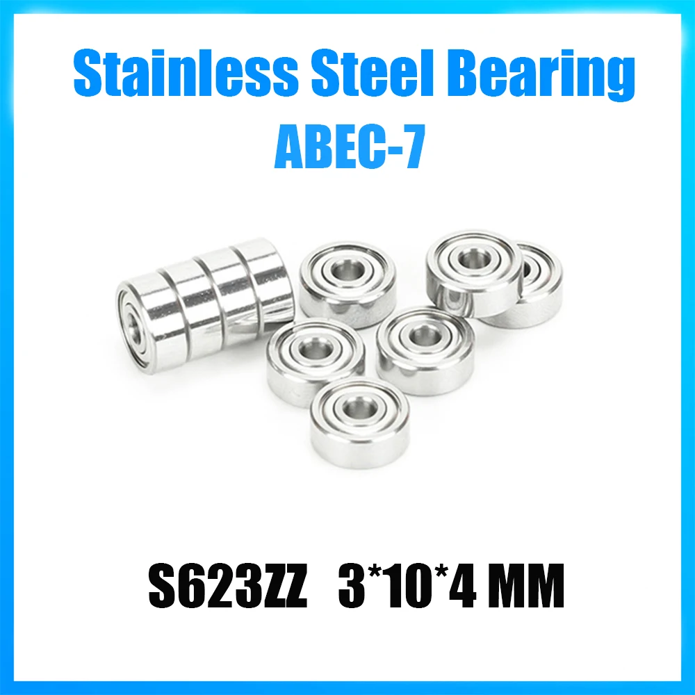 S623ZZ Bearing 3*10*4 mm 5Pcs ABEC-7 440C Roller Stainless Steel S623Z S623 Z ZZ R-1030ZZ Ball Bearings