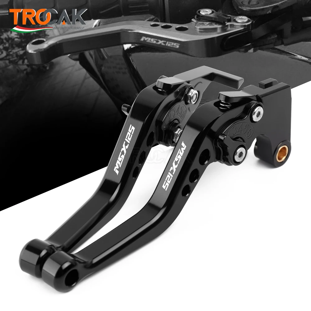 For Honda GROM MSX125 2014 2015 2016 2017 2018 2019 2020 2021 2022 Motorcycle Aluminum Short Adjustable Brake Clutch Levers