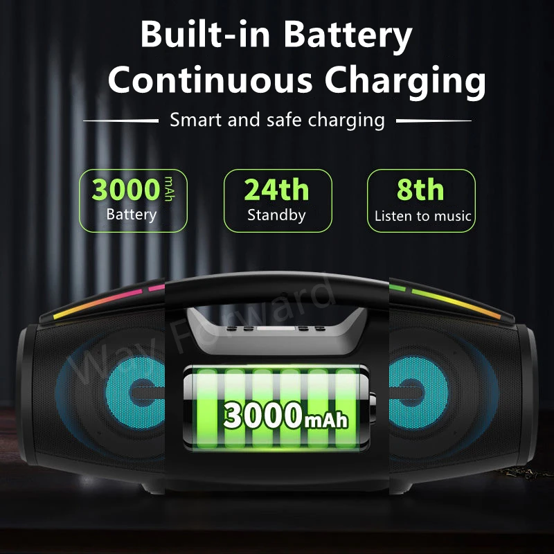 Беспроводная портативная Bluetooth-колонка с микрофоном, караоке, домашний кинотеатр, колонка для семейвечерние, колонка для компьютеров, музыкальный центр