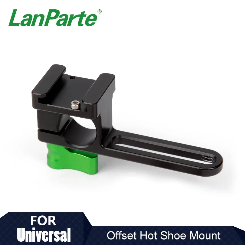 Lanparte Offset  Cold / Hot Shoe Mount with 15mm Rod Clamp for DSLR Camera Accessories