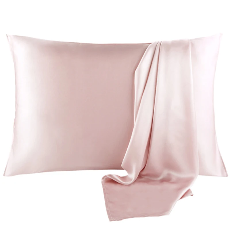 

Dyed Solid Color White Travel Decorative Throw 100% Satin Mulberry Eye Silk Pillow Cover Towel Set