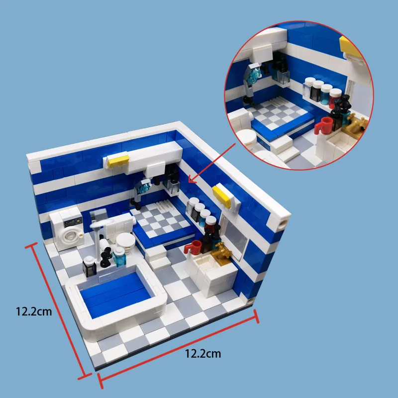 MOC przyjaciele budowa domu bloki cegły DIY zabawki dla dzieci dziewczyny chłopiec kompatybilny klasyczne Mini klocki kreatywny pokój Brinquedos