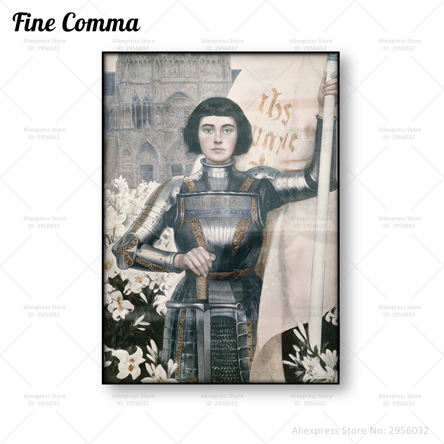 Joan of Arc Albert Lynch Vintage Poster Old Oil Painting Reproduction Antique Art Canvas Print Retro Wall Art Home Decoration