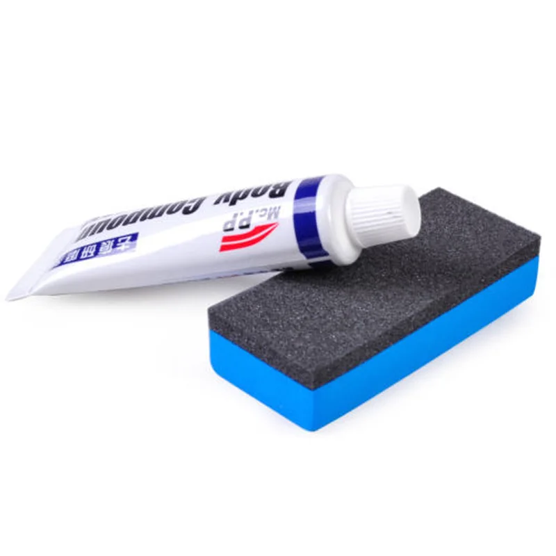 Car Body Compound Scratch Remover Eraser Paste With Sponge Brush For Car Paint Removal Side Of Mild Scratches