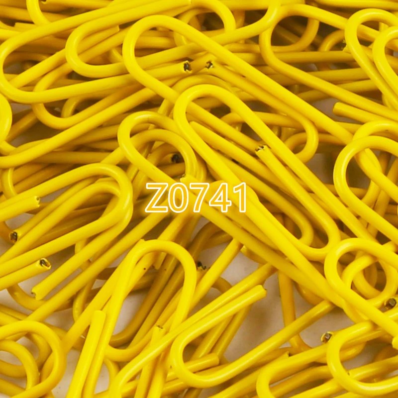 300PCS Z-LABEL Colorful Paper Clips Yellow Paper Clip Candy-colored Paper Clips Wholesale