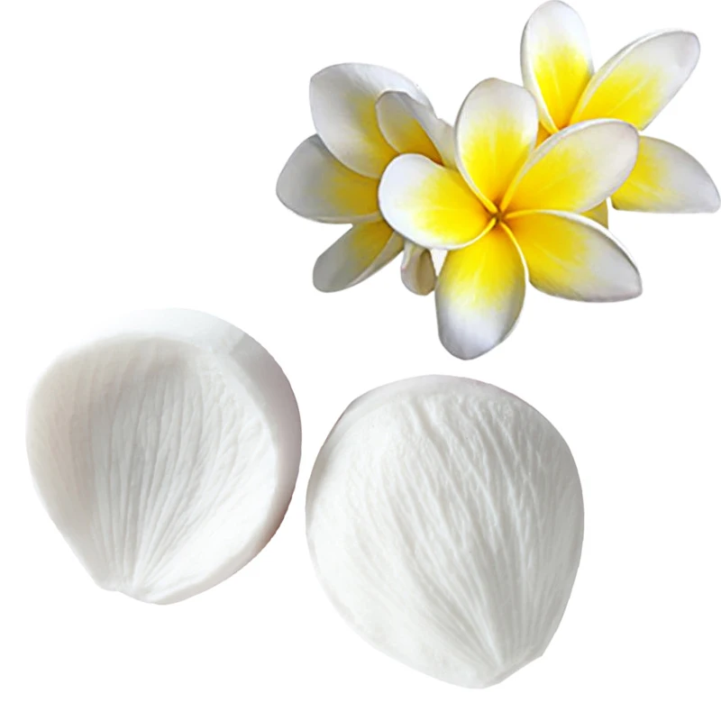 Plumeria Petals  Veiners Silicone Mold Fondant Cake Decorating Tool Gumpaste Sugarcraft Mould M2141