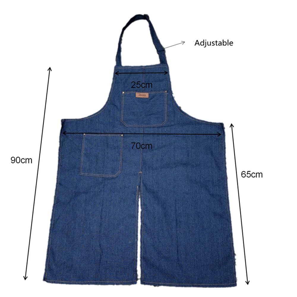 Adjustable Pottery Denim Split Leg Apron Portable Pocket DIY Ceramic Sculpture Mud-retaining Overalls Anti-oil and Anti-fouling