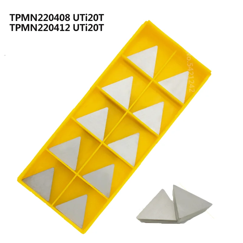 10pcs Carbide Inserts TPMN220408 TPMN220412 UTi20T CNC tool TPMN 220408  Maching Cutting Tools Lathe metal cutter tools