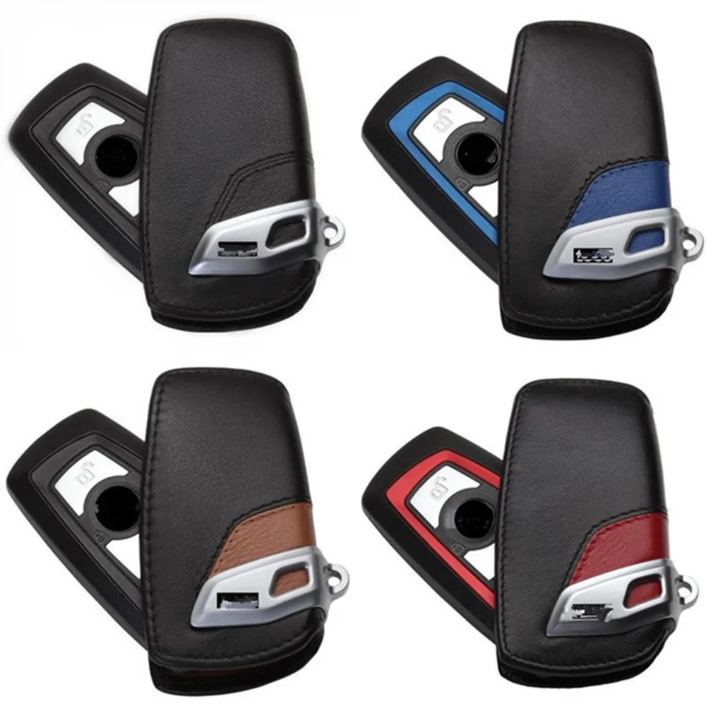 Color leather car key case key wallet For bmw x1 x3 x4 x5 x6 116i 118i 320i 316i 325i 330i F10 M1 M3 M5 F20 F30 530i