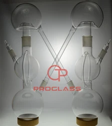 Laboratory Glass Double Pelican Distillation Kit 2000mL 45/50 Joint