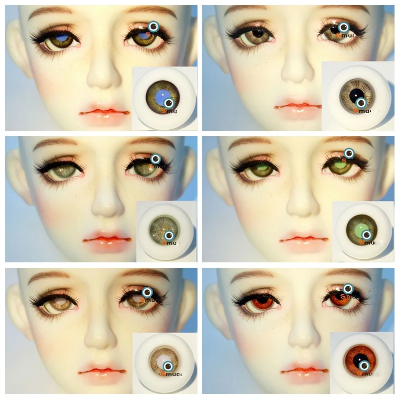 1/12 1/8 1/6 1/4 1/3 Doll Make Up Accessories Full Size 8mm-26mm BJD Dreamy Gradient Glass Eyeball For SD YOSD MSD SD13 C1000