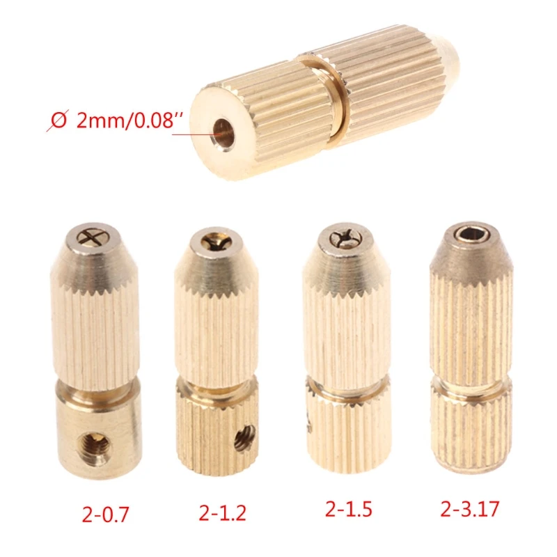 Abrazadera de Micro taladro de 2,3mm y 3,17mm, Portabrocas de fijación, eje de Motor eléctrico de 0,7-3,2mm, 1 unidad