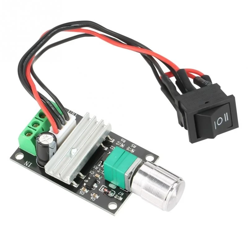 

DC 6V 12V 24V 3A 80W PMW Motor Speed Controller Regulator Reversed CW CCW Switch Electric DC6V-28V Motors Drive Module Governor
