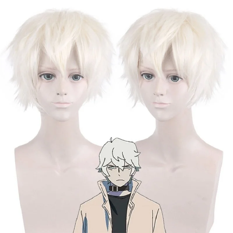 

Ogami shirou Anime Cosplay wig BNA, new animal, 30cm, beige, synthetic short hair, postizo ogami shirou