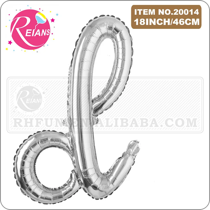 18inch Lowercase A-Z happy birthday letter balloon baby shower girl boy globos silver birthday party Decorations Kids Toys