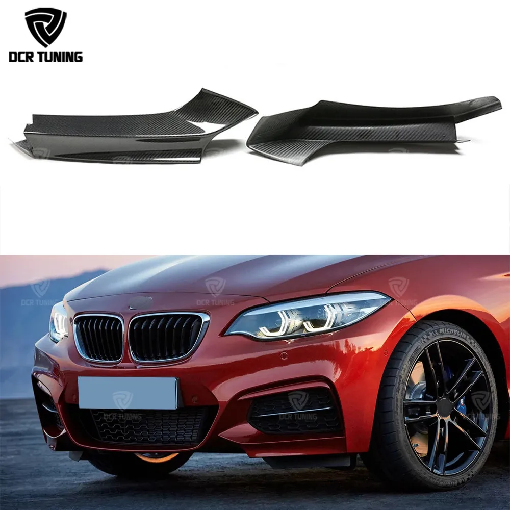 For BMW 2 Series F22 M235i M240i Carbon M-Tech Front bumper Splitter 2014 - UP Front Splitters Lips Flaps Carbon Fiber Kits