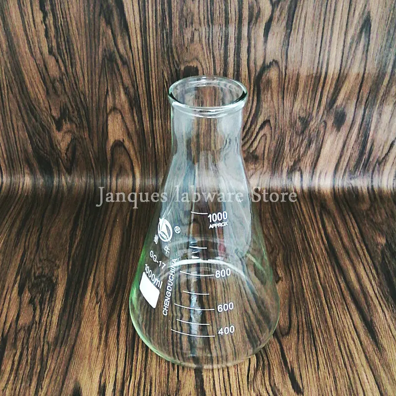 50ml to 1000ml Erlenmeyer Borosilicate Glass Flask Wide Neck Flask Conical Triangular Flask Laboratory Chemical Equipment,