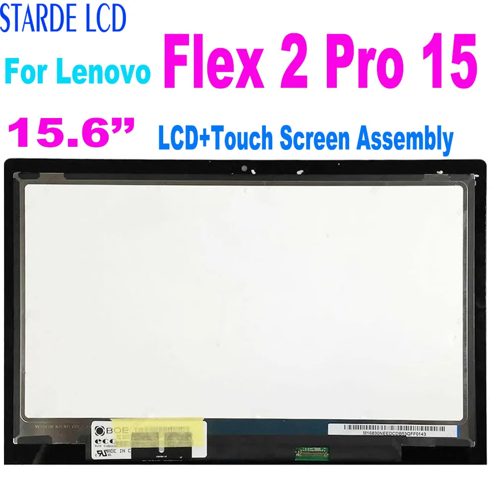 

NEW 15.6'' LCD Display Touch Screen Glass Digitizer Assembly FHD IPS Panel LP156WF4 SPL1 For Lenovo Flex 2 Pro 15 with Frame