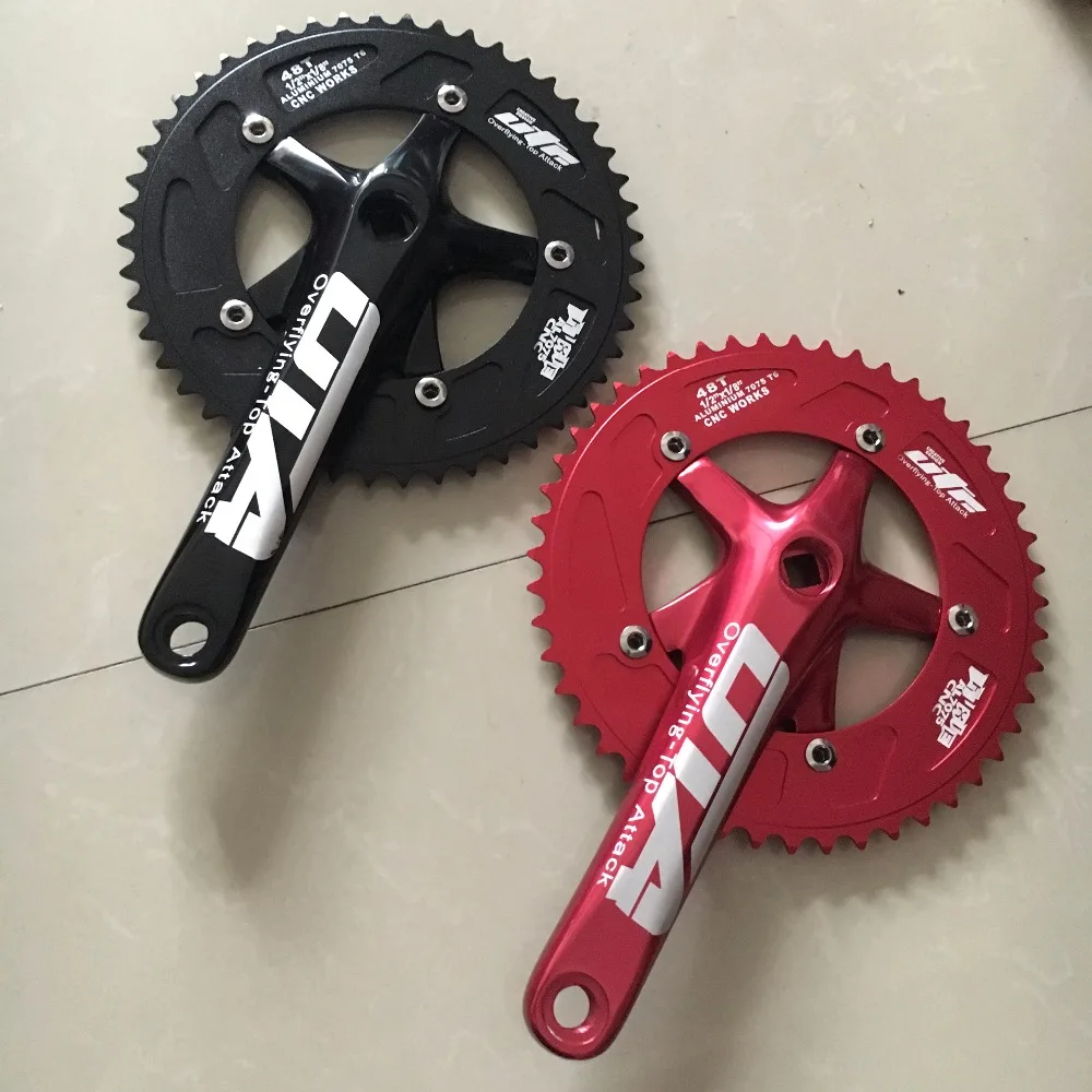 OTA Single Speed /Fixed gear/Fixie /Track Bike Crankset Alloy CNC Chain-rings 48T