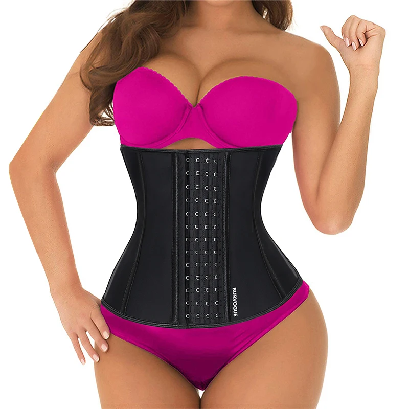 BurVogue Latex Waist Trainer Corset for Women Slimming Body Shaper Fitness  Waist Cinchers Tummy Shapewear Underbust Binders