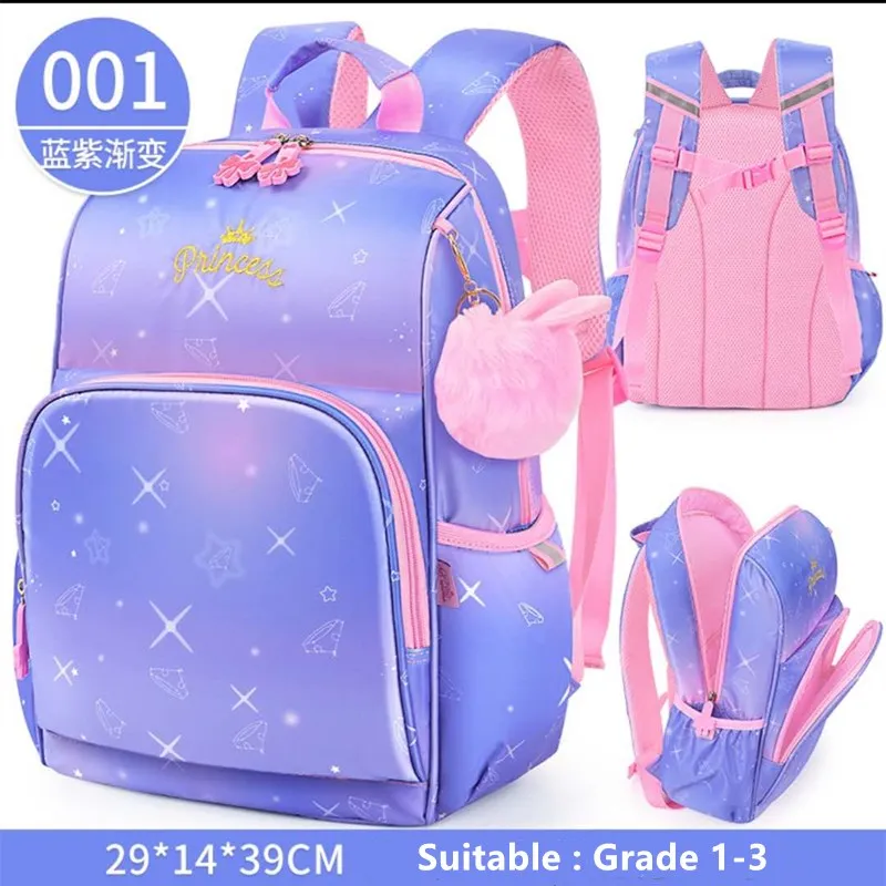 Mochila frozen para meninas, bolsa escolar para estudantes de ombro com grande capacidade, disney