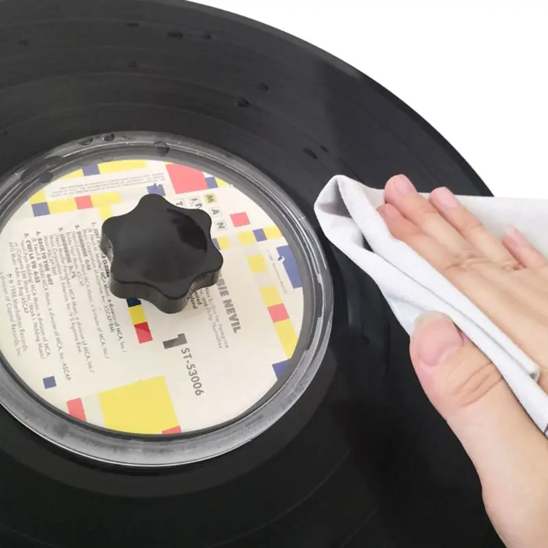 Paño de limpieza para discos de vinilo LP, Kit de accesorios de limpieza de gamuza absorbente de agua de 40x40CM, 2 piezas