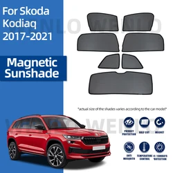 For Skoda Kodiaq 2017-2021 Window Sunshade Interior Sun Visor Mesh Windshield Curtain Car Shade Magnetic Shield Cover Sunshield