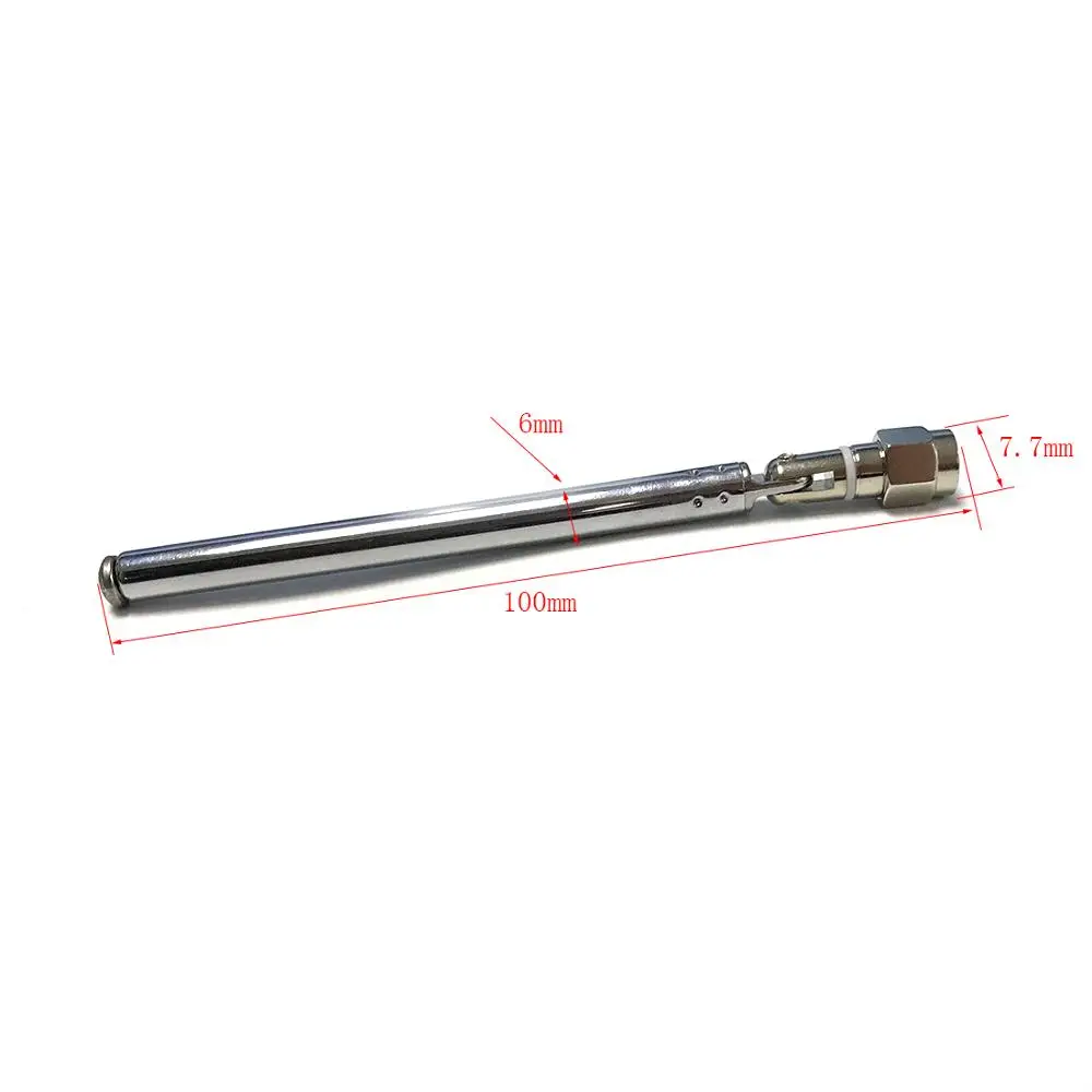 1PC Telescopic Antenna Replacement 100mm 5 Sections  SMA Male Connector Total 300mm for Radio TV DIY NEW