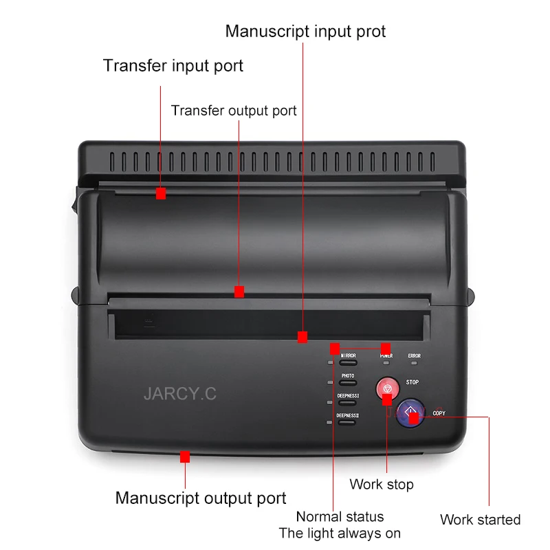 Tattoo Transfer Machine Professional Stencils Device Copier Printer Drawing Thermal Tool for Tattoo Transfer Paper Copy Printing