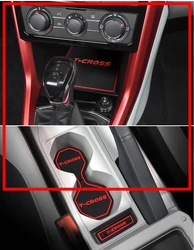 13pcs Car Styling Interior Non-Slip Mat Door Groove Pad Cushion Rubber Mat Fit For Volkswagen T-Cross 2018 2019