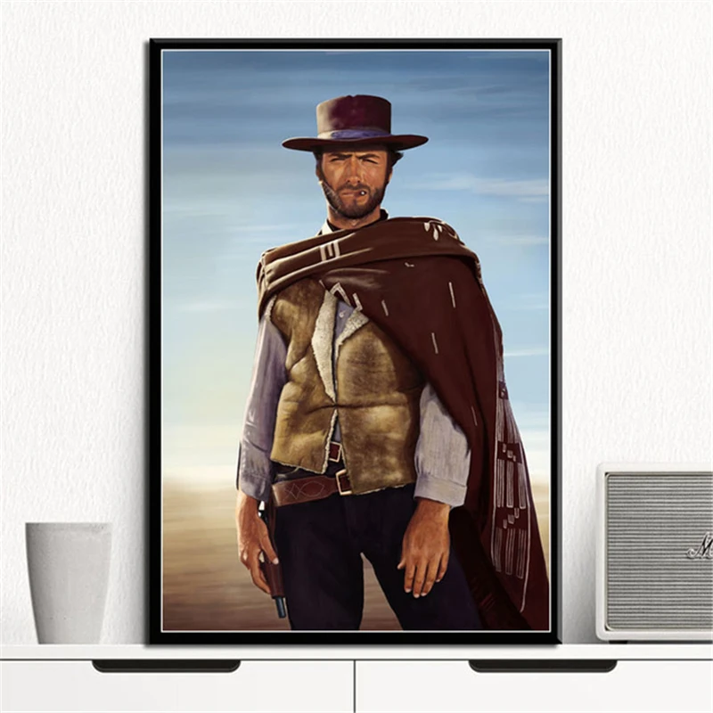 Clint Eastwood A Fistful Of Dollars Movie Canvas Painting Posters And Prints Wall Art Picture Vintage