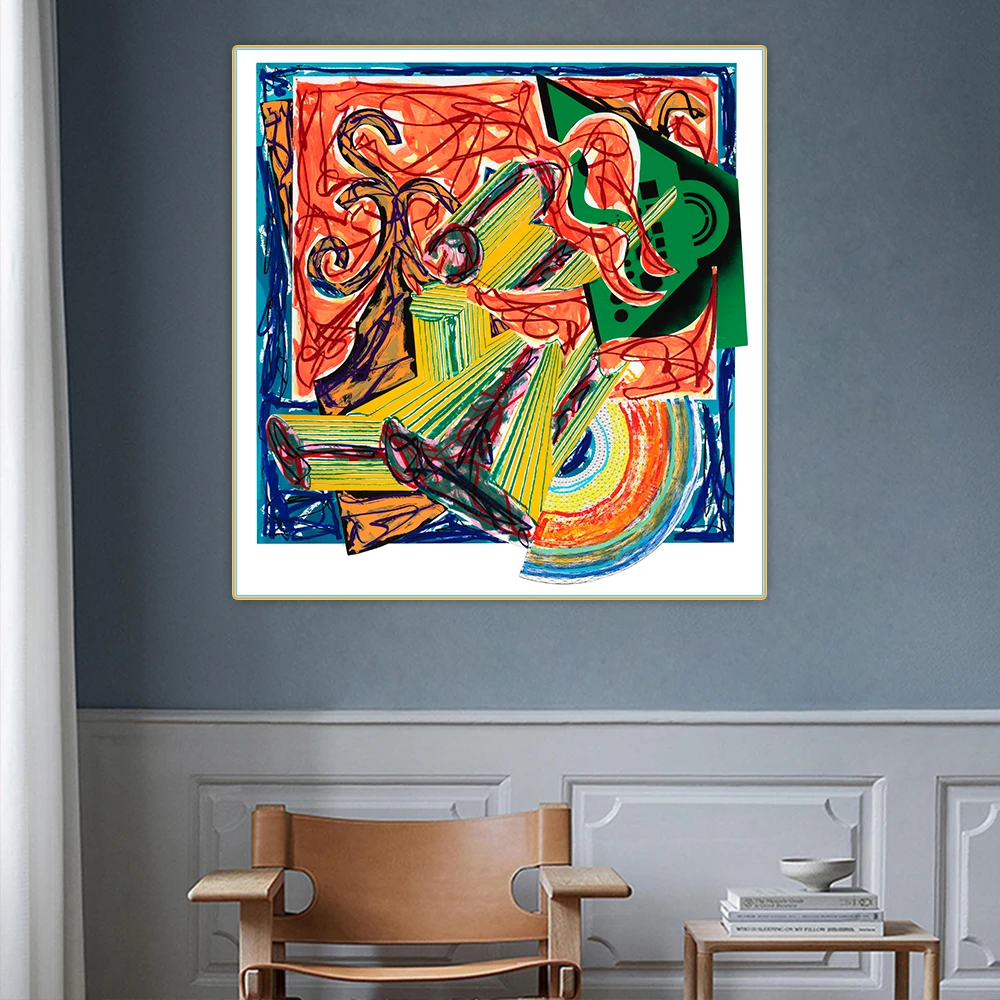 Frank Stella《The Butcher Came and Slew》Minimalism Canvas Oil Painting Artwork Poster Picture Wall Hanging Decorations Home Decor