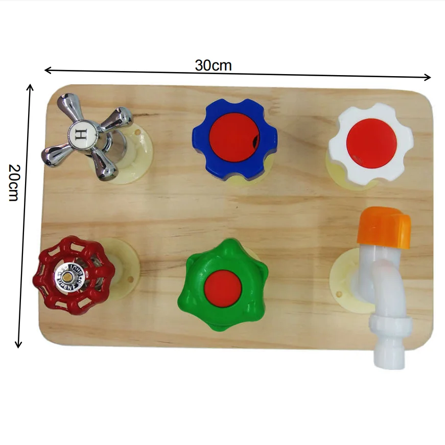 Montessori educacional brinquedos de educação da primeira infância das crianças placa ocupada diy acessórios materiais válvula torneira do bebê formação