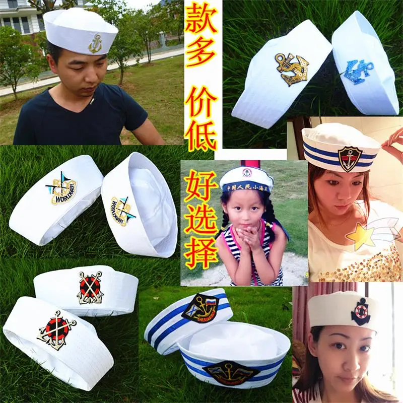 2019 Men and Women Seaman Big Arrow Sailor Navy Cap Captain Sailor Hat Cap Performance Military Hatsfor Adult and Kid