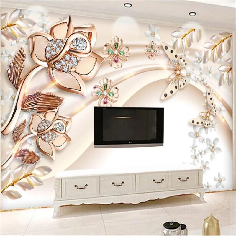 

beibehang Custom wallpaper large mural 3D interior jewelry noble background wall living room bedroom decoration painting обои 3d