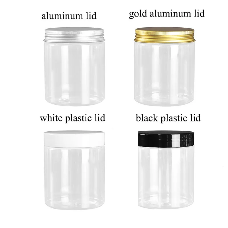 Dia 71mm Empty Plastic Bottle Round Storage Jar Food Drink Packing Bottles 50/100/120/150/200/250/300/400/500ml Transparent PET