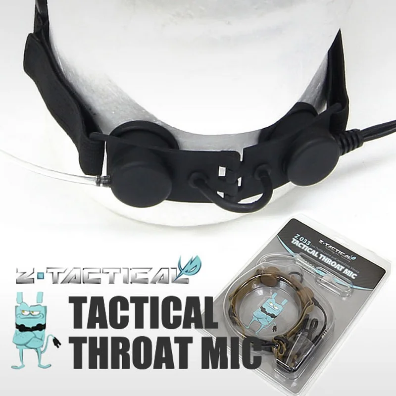 

Z Tactical Throat Mic Softair Ztac Airsoft Mirophone Adapter Headset Z033