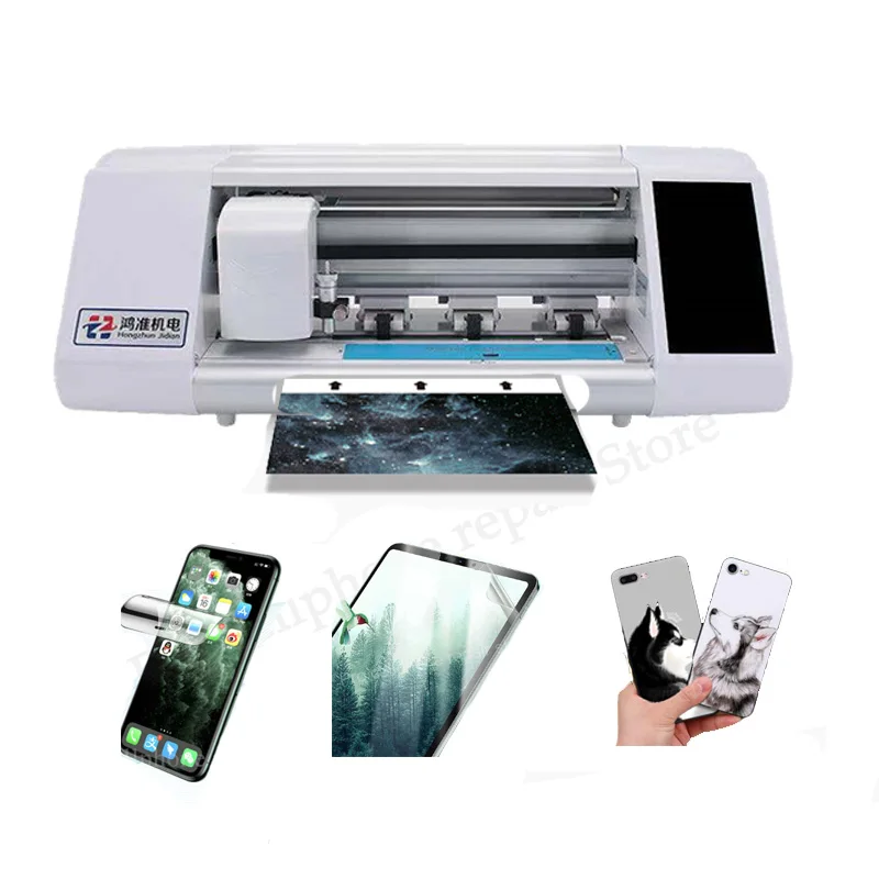 

Mobile Phone Film Cutting Machine for iPad IPhone Iwatch Tablet Front Back Protective sheet can DIY print photo for back films