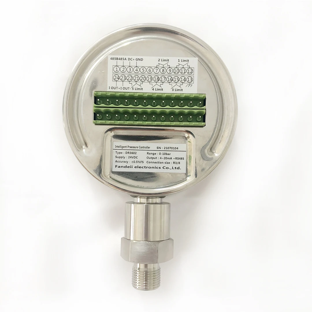 FANDESENSOR 5 Relay Pressure Controller with Display 0-100Mpa DC24V Power Supply Pressure Sensors