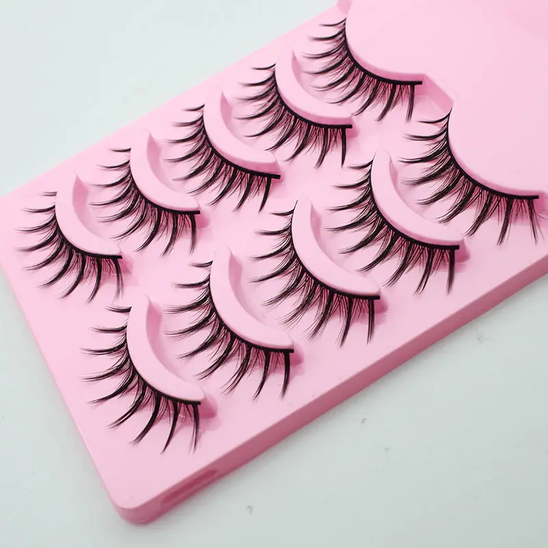 ICYCHEER Hot 5Pairs Makeup Cosmetic False Eyelashes Handmade Natural Eye Lashes Extension