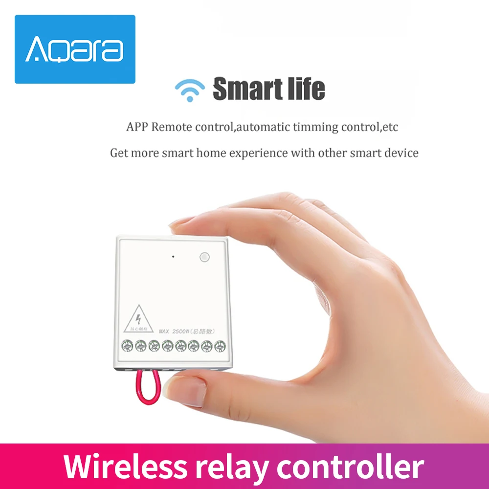 Aqara Module Two-way Control Module Wireless Relay Controller 2 Channels Work For Xiaomi hub APP Control Module smart Homekit