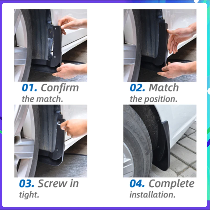 Liftsupports Mud Flaps Set (4-Piece) – Fits Chevrolet Equinox 2018-2020 – Splash Guards