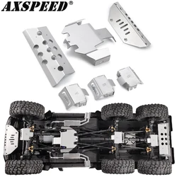 AXSPEED Stainless Steel TRX6 Chassis Armor Axle Protector Skid Plate for 1/10 TRX-6 RC Crawler Car Upgrade Parts